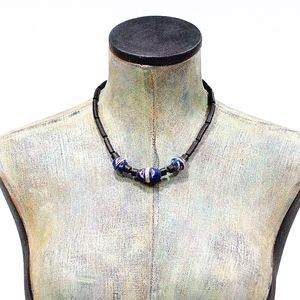 VTG 70's African Trade Bead Tribal Ethnic Necklace